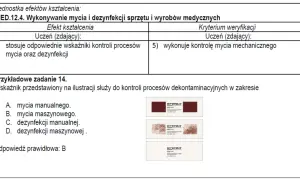 Dokumentacja kwalifikacji w zawodzie technik sterylizacji medycznej. Zadanie testowe z kontrolą mycia maszynowego.
