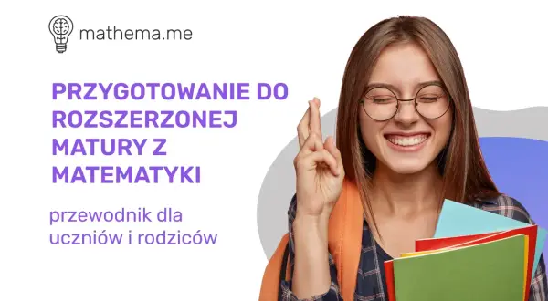 Uśmiechnięta uczennica z zeszytami trzyma kciuki na szczęście. Przygotowanie do rozszerzonej matury z matematyki to klucz do sukcesu.