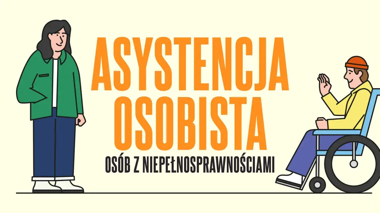 Ilustracja przedstawia osoby, które mogą pomóc w nauce, jak zostać asystentem osoby niepełnosprawnej.